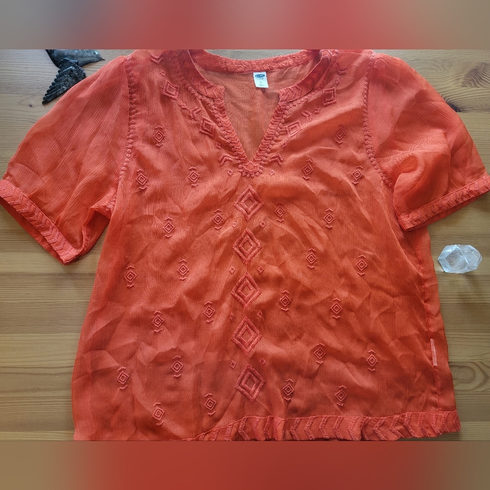 Old Navy Mesh Blouse ~ Large